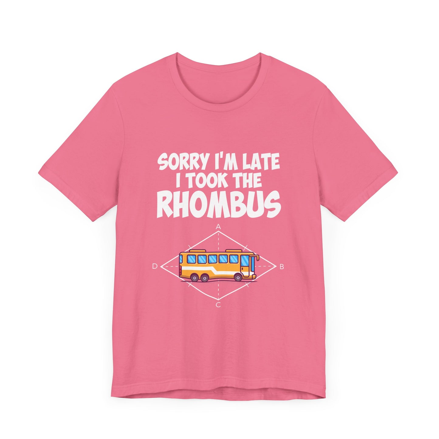 Math Joke Shirt – I Took the Rhombus Geometry Bus Graphic