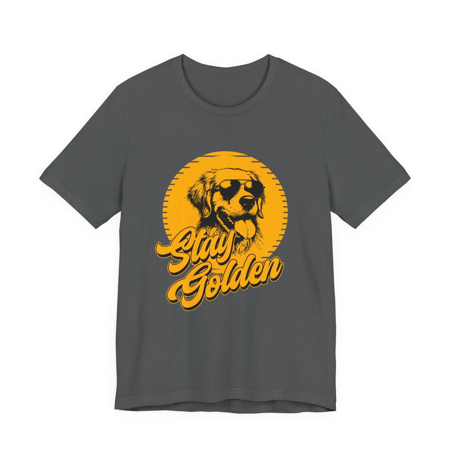 Stay Golden T-Shirt – Cool Golden Retriever with Sunglasses Graphic Tee