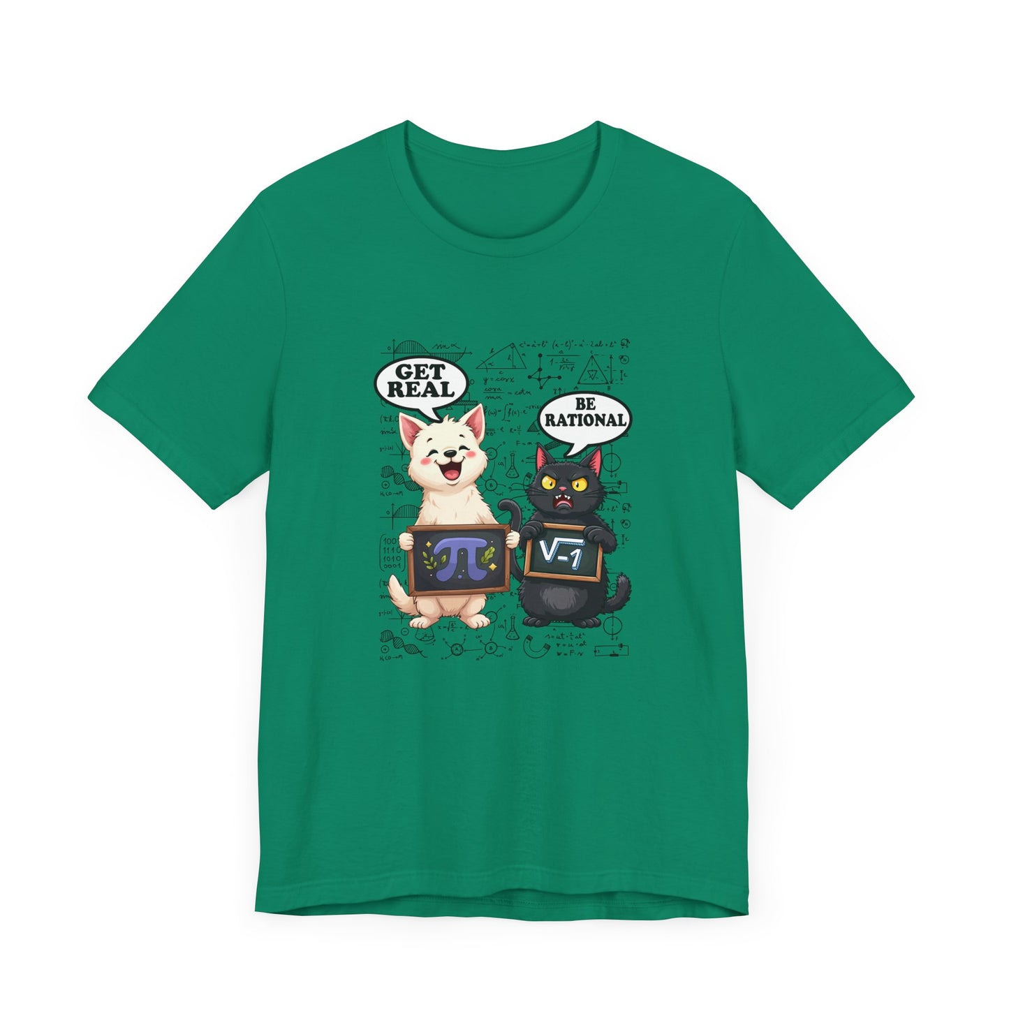 Math Cat Joke Shirt – Get Real Pi and Be Rational Square Root Design