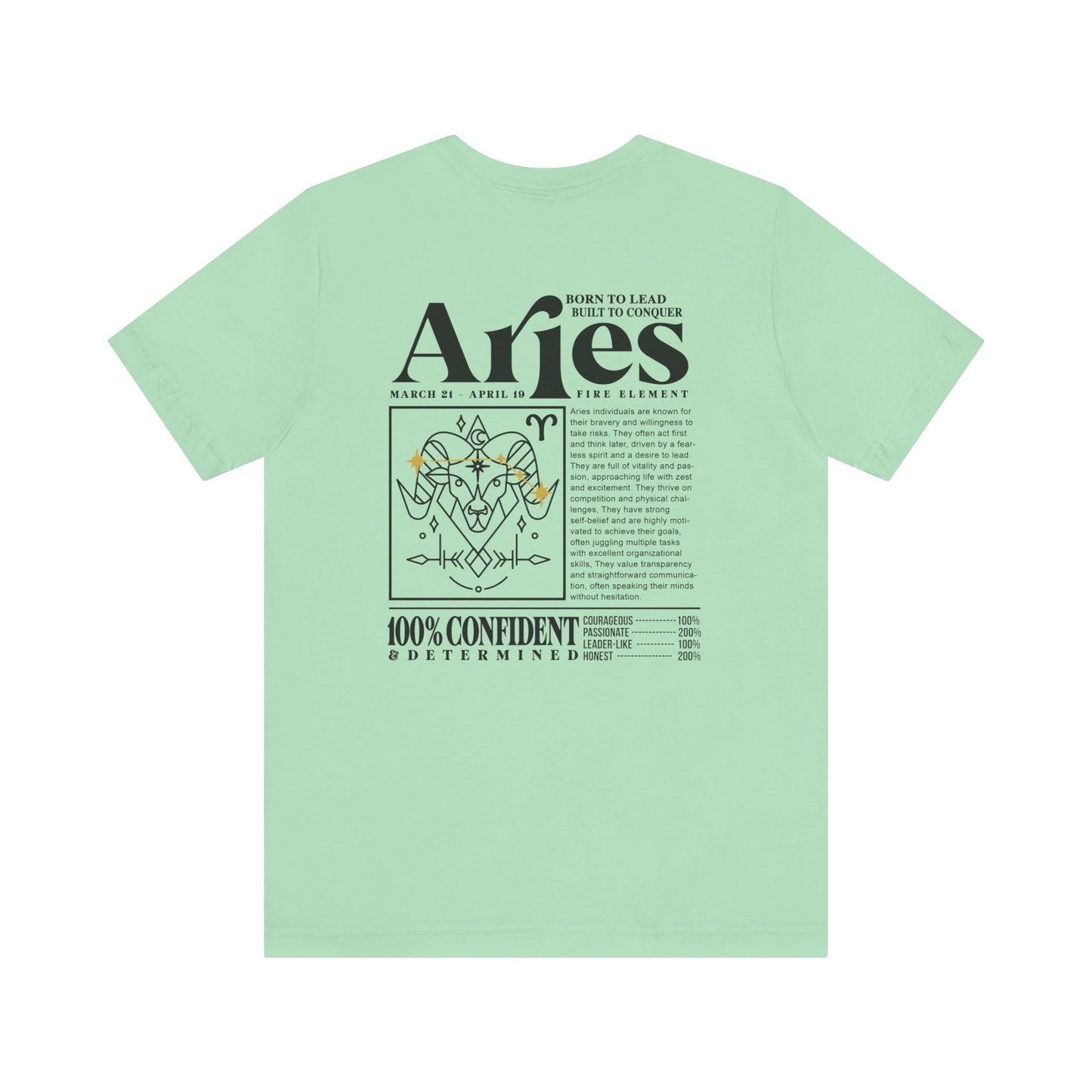 Aries Zodiac T-Shirt – Born to Lead, Built to Conquer