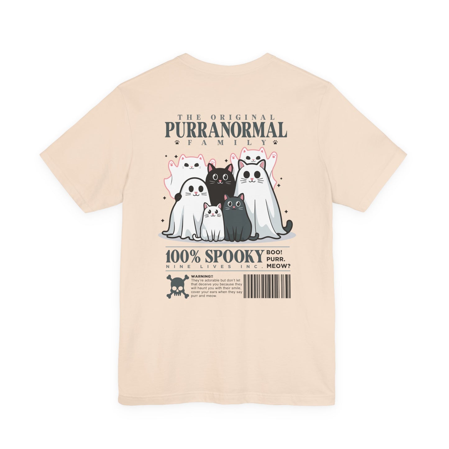 The Purranormal Family T-Shirt – Real and Ghost Cats Spooky Graphic