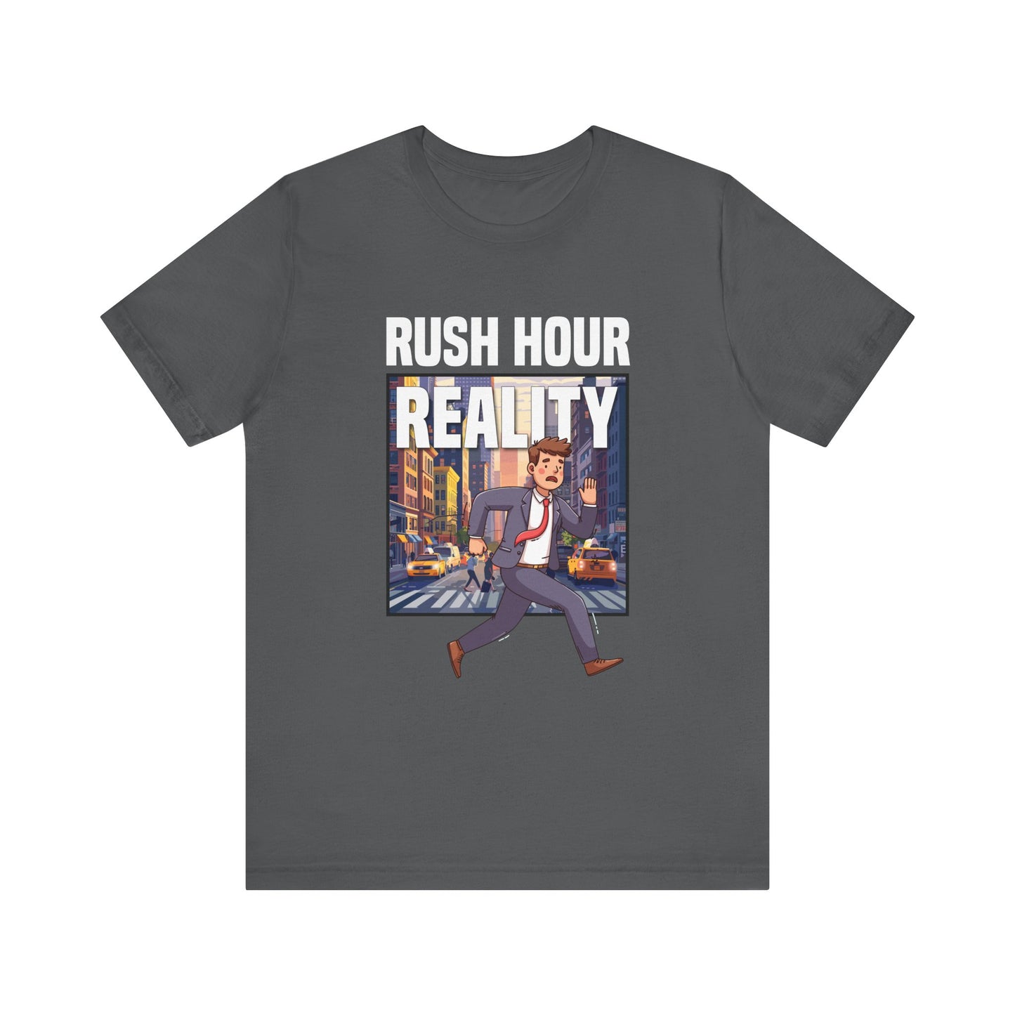 Rush Hour Reality Urban Commute Graphic Tee for City Warriors Navigating Chaos Hustle and Subway Stops Like Daily Champions