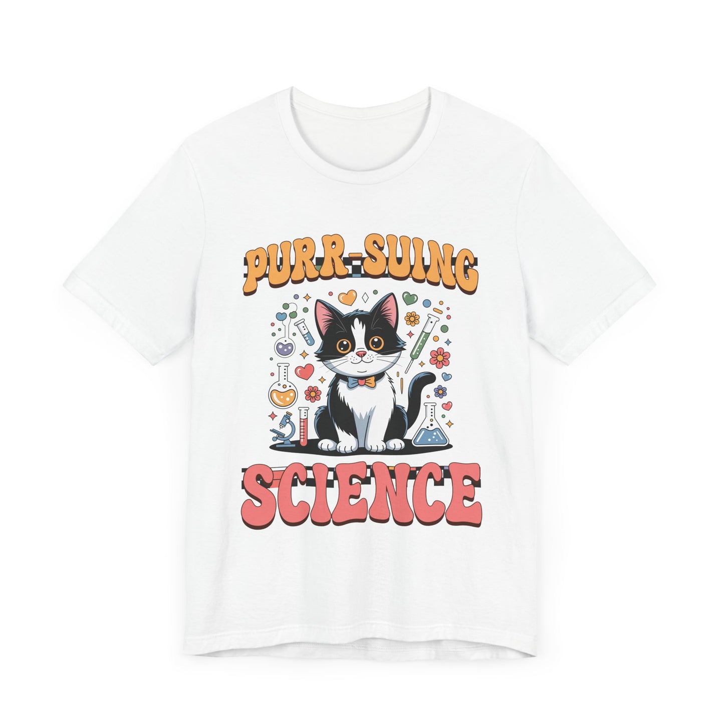 Cat Science T-Shirt – Purr-suing Science Pun for STEM Fans