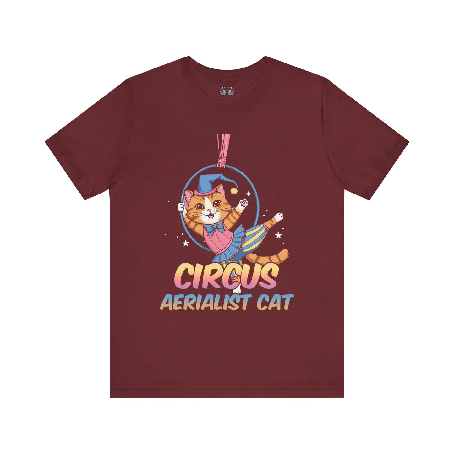 Circus Aerialist Cat - Cute and Funny Performer T-Shirt