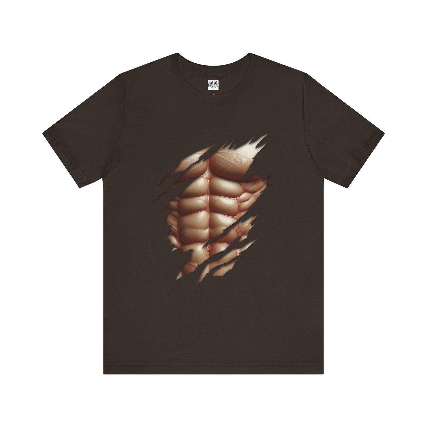 Fake Muscles Ripped Chest Six Pack Abs Funny Costume T-Shirt