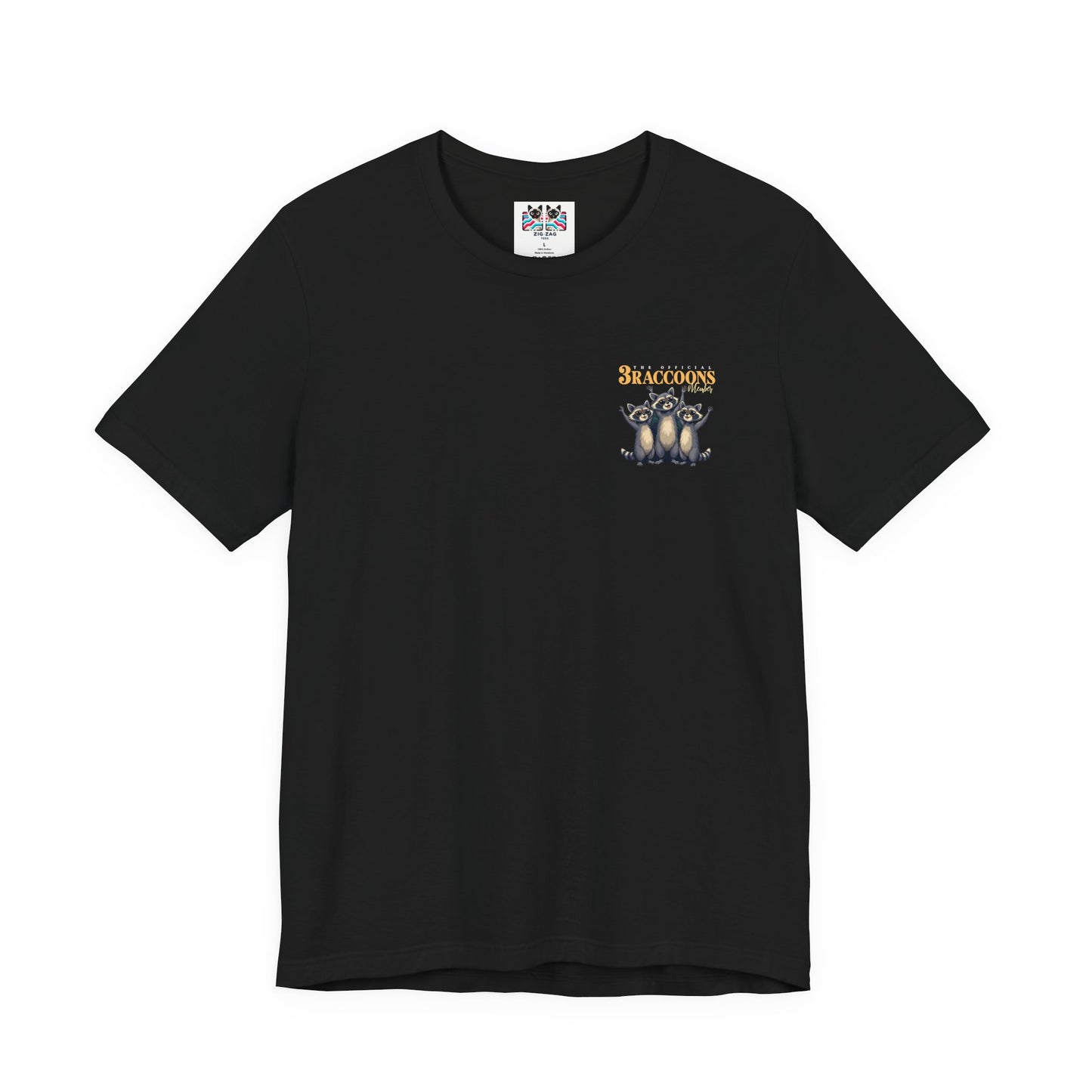 The Classic 3 Raccoons Members T-Shirt – Moonlight Raccoon Adventure Graphic