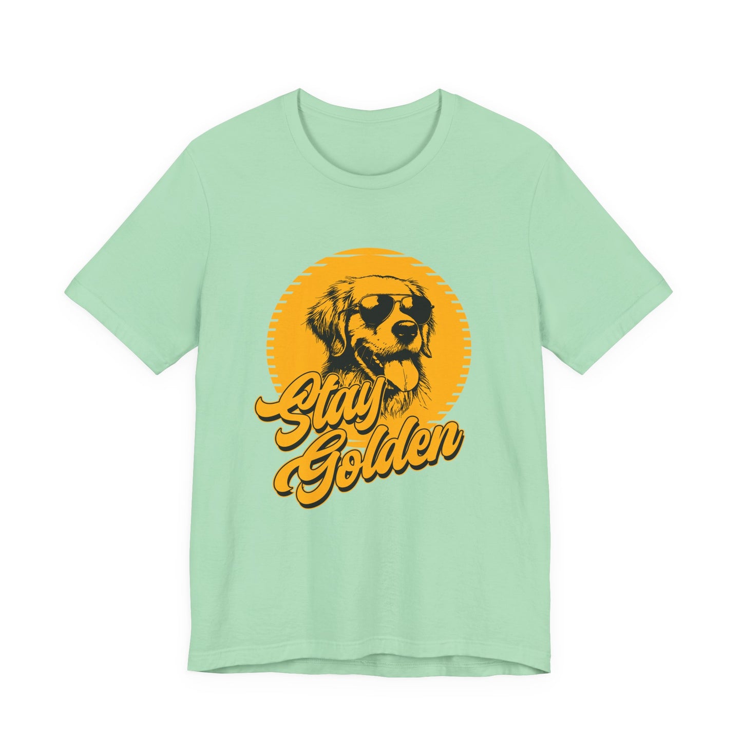 Stay Golden T-Shirt – Cool Golden Retriever with Sunglasses Graphic Tee