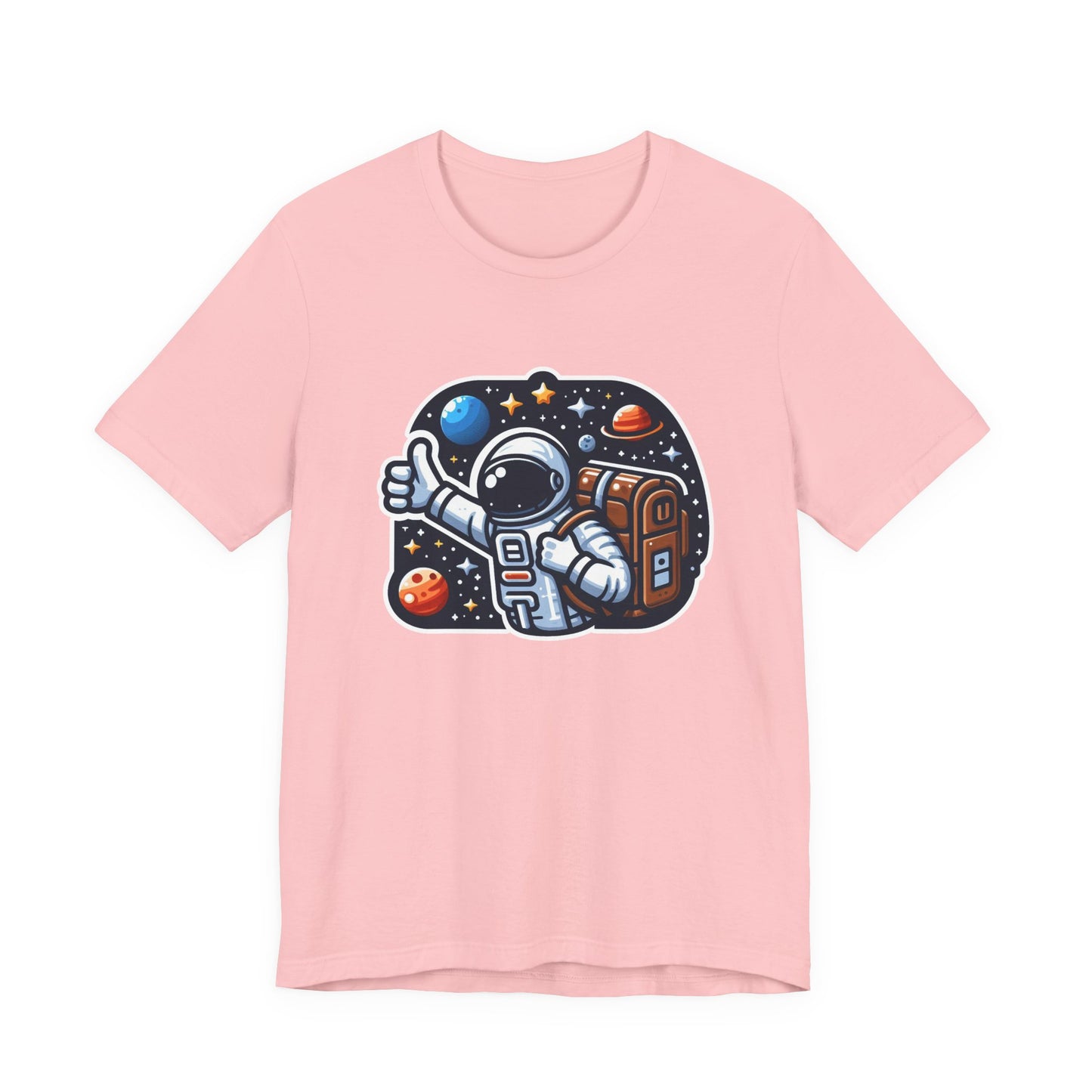 Astronaut Galaxy Hitchhiker T-Shirt – Cosmic Adventure in Space