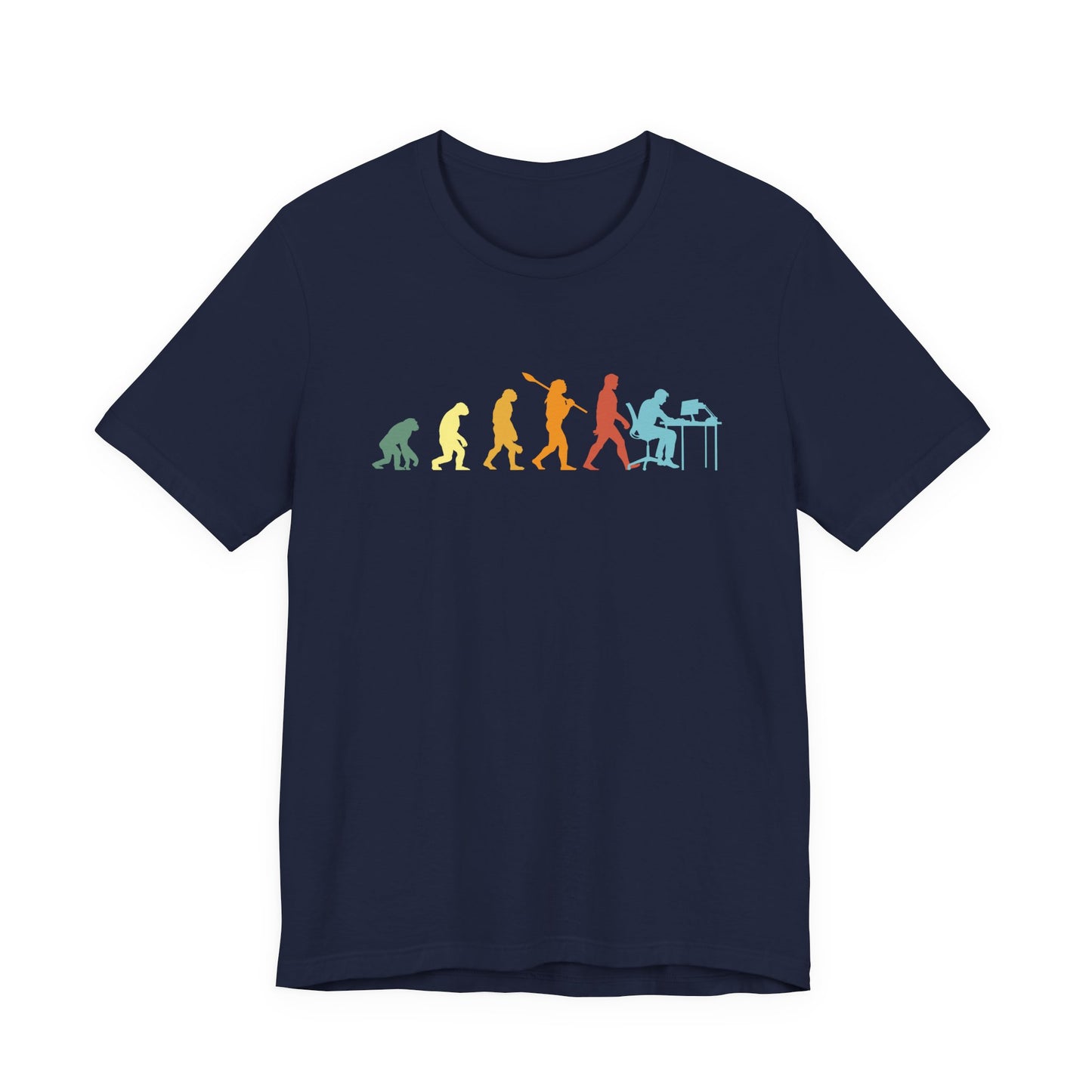 Evolution of Man to Computer User T-Shirt