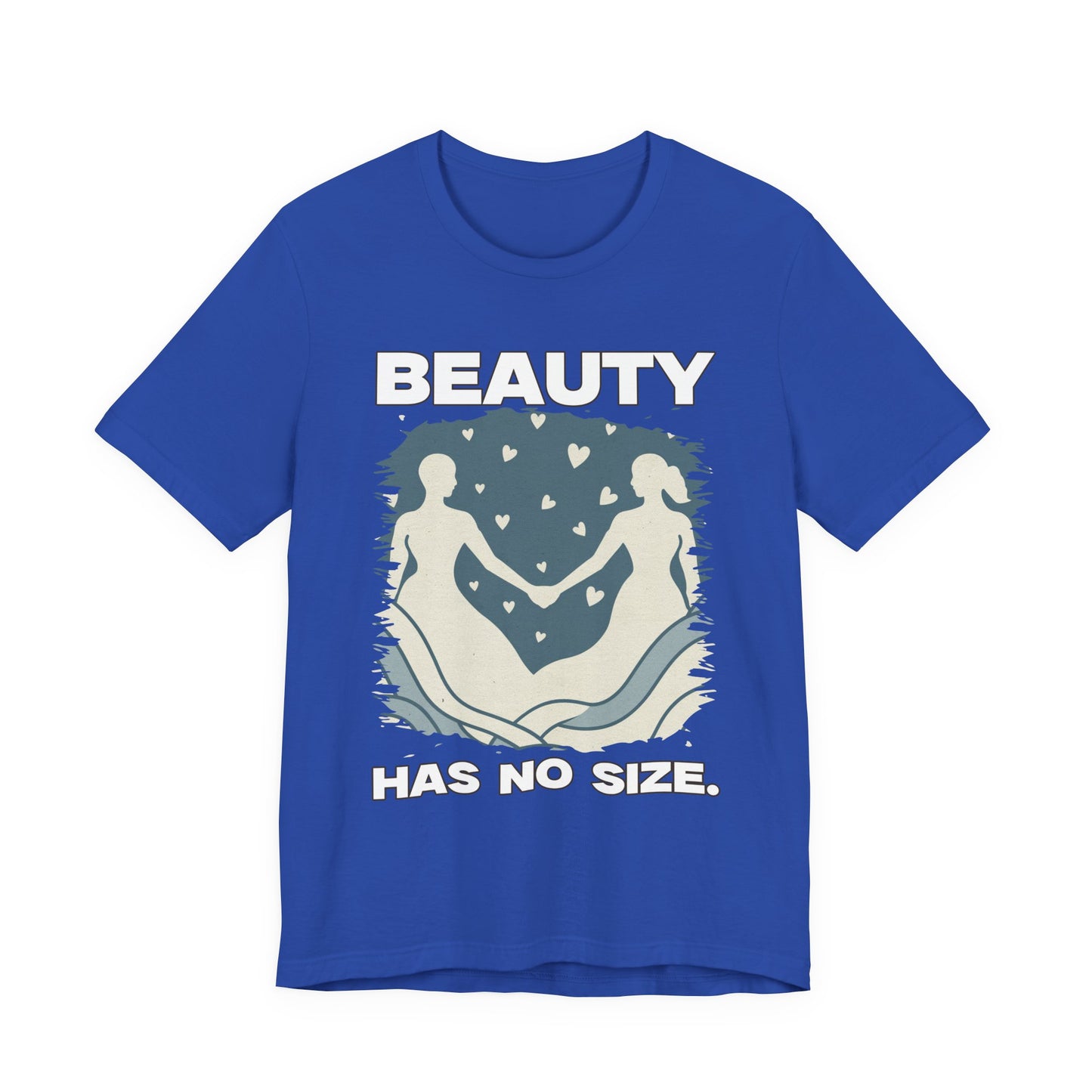 Beauty Has No Size – Inclusive Hands Holding with Heart Emotions Graphic T-Shirt