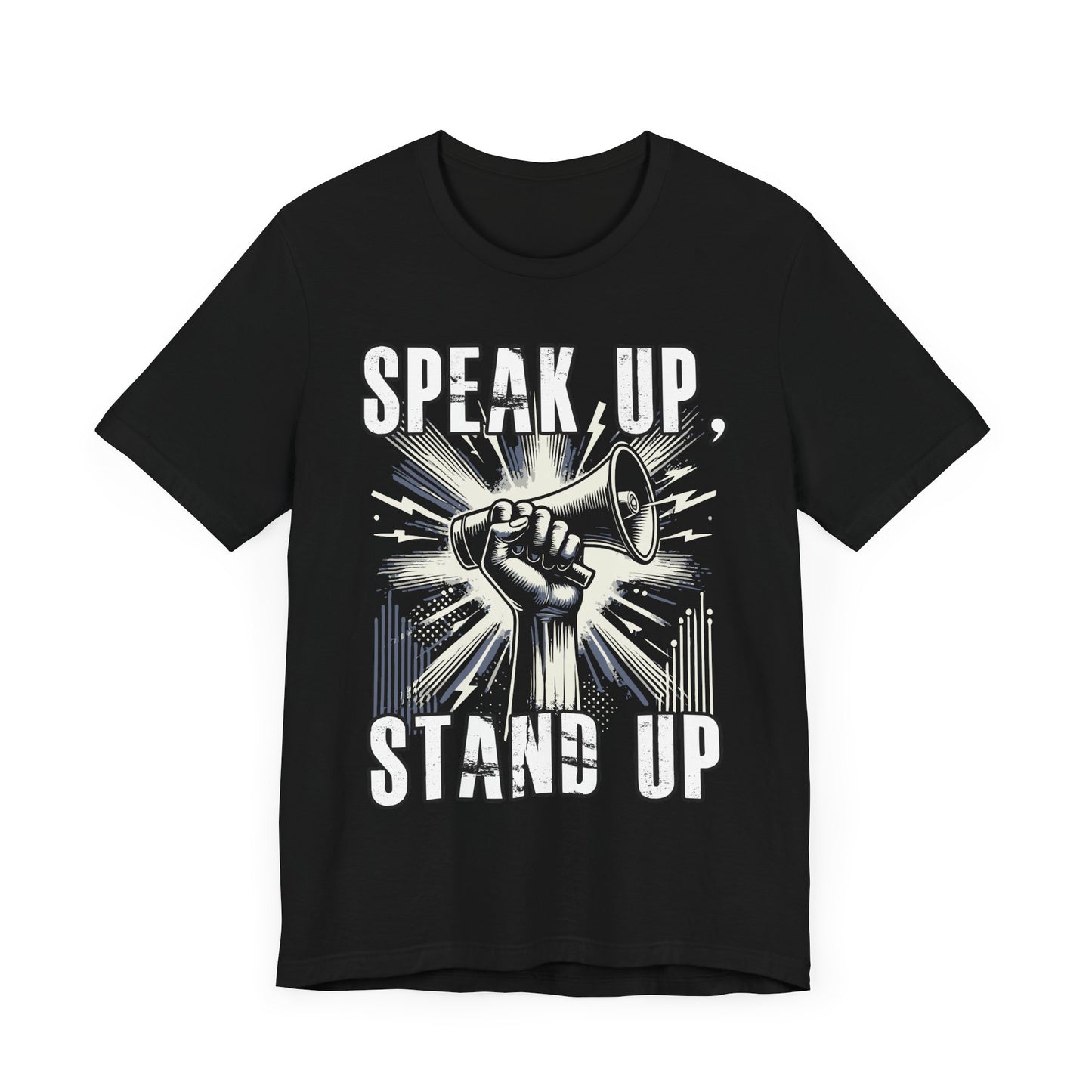 Speak Up, Stand Up | Hand Holding Raised Speaker Graphic T-Shirt