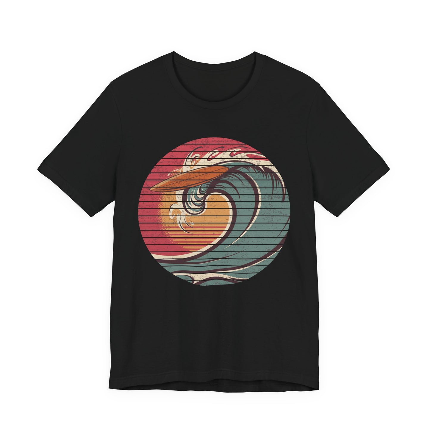 Ride the Wave – Surfboard & Sun Adventure Graphic T-Shirt