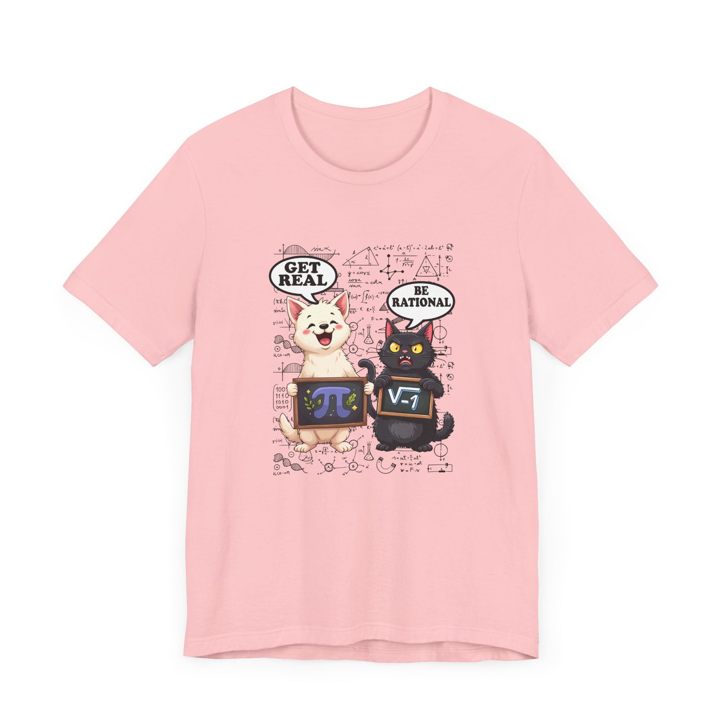 Math Cat Joke Shirt – Get Real Pi and Be Rational Square Root Design
