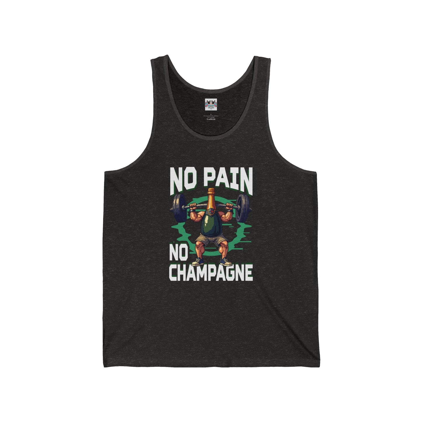 No Pain, No Champagne - Funny Gym & Fitness Tank Top
