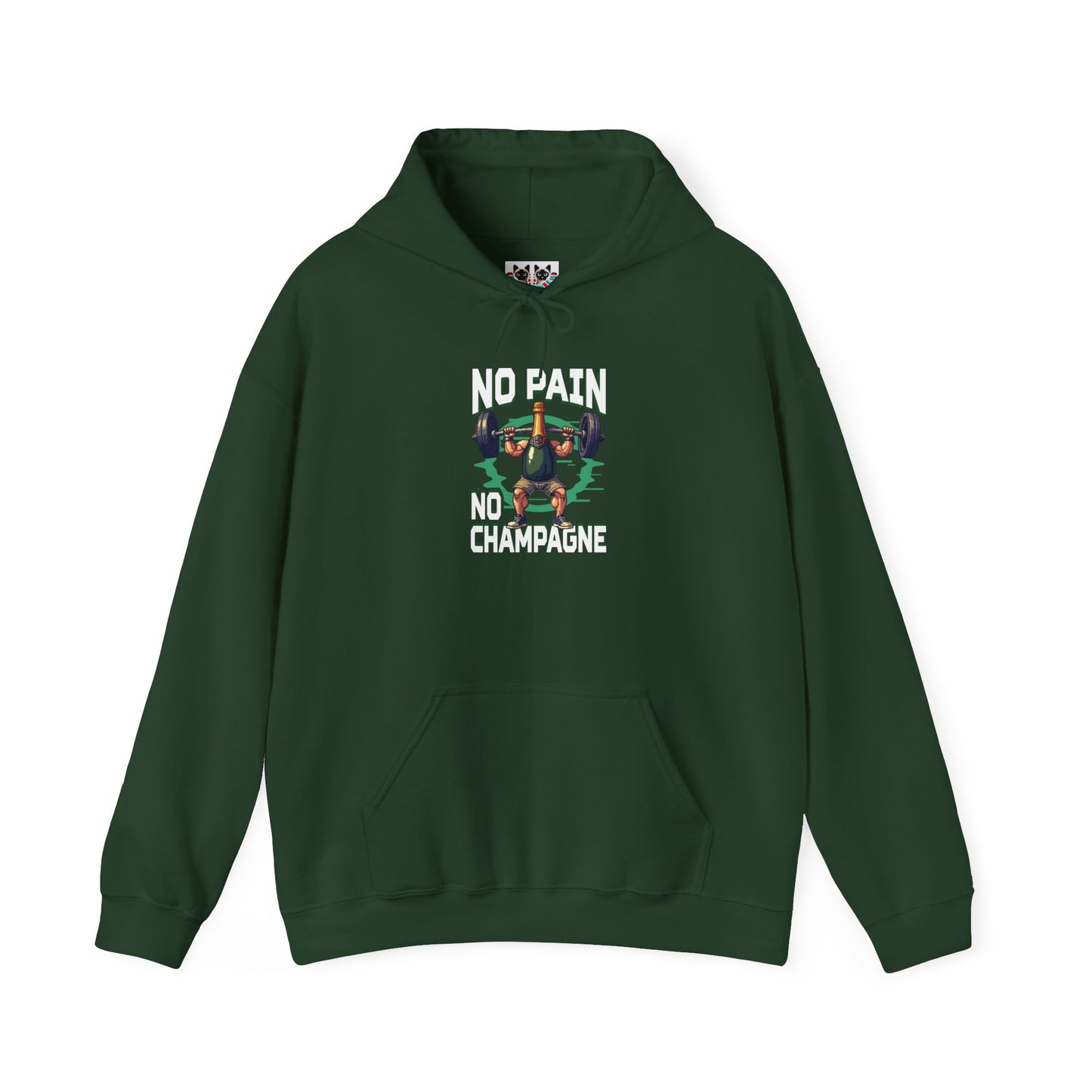 No Pain, No Champagne - Funny Gym & Fitness Hoodie
