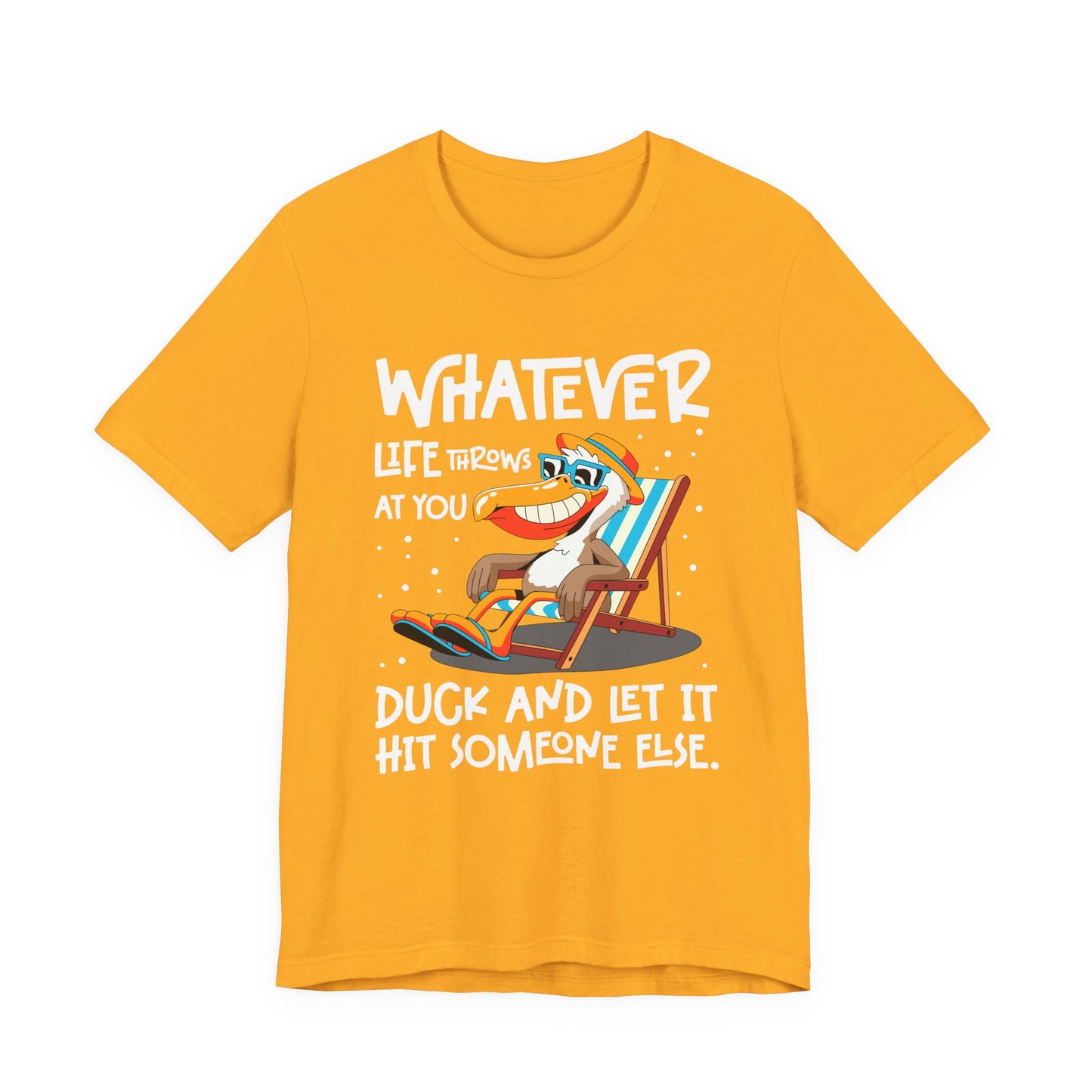 Funny Pelican Duck and Relax T-Shirt – Chill Beach Life Cartoon Bird Pun Tee
