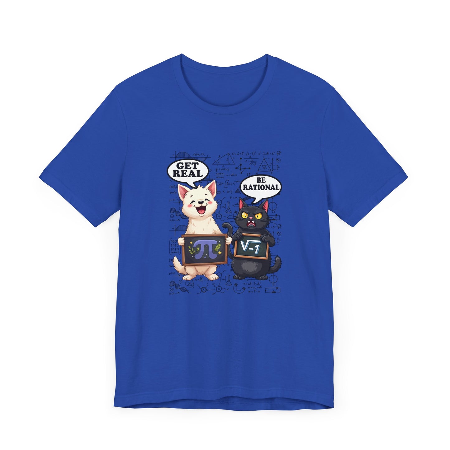 Math Cat Joke Shirt – Get Real Pi and Be Rational Square Root Design