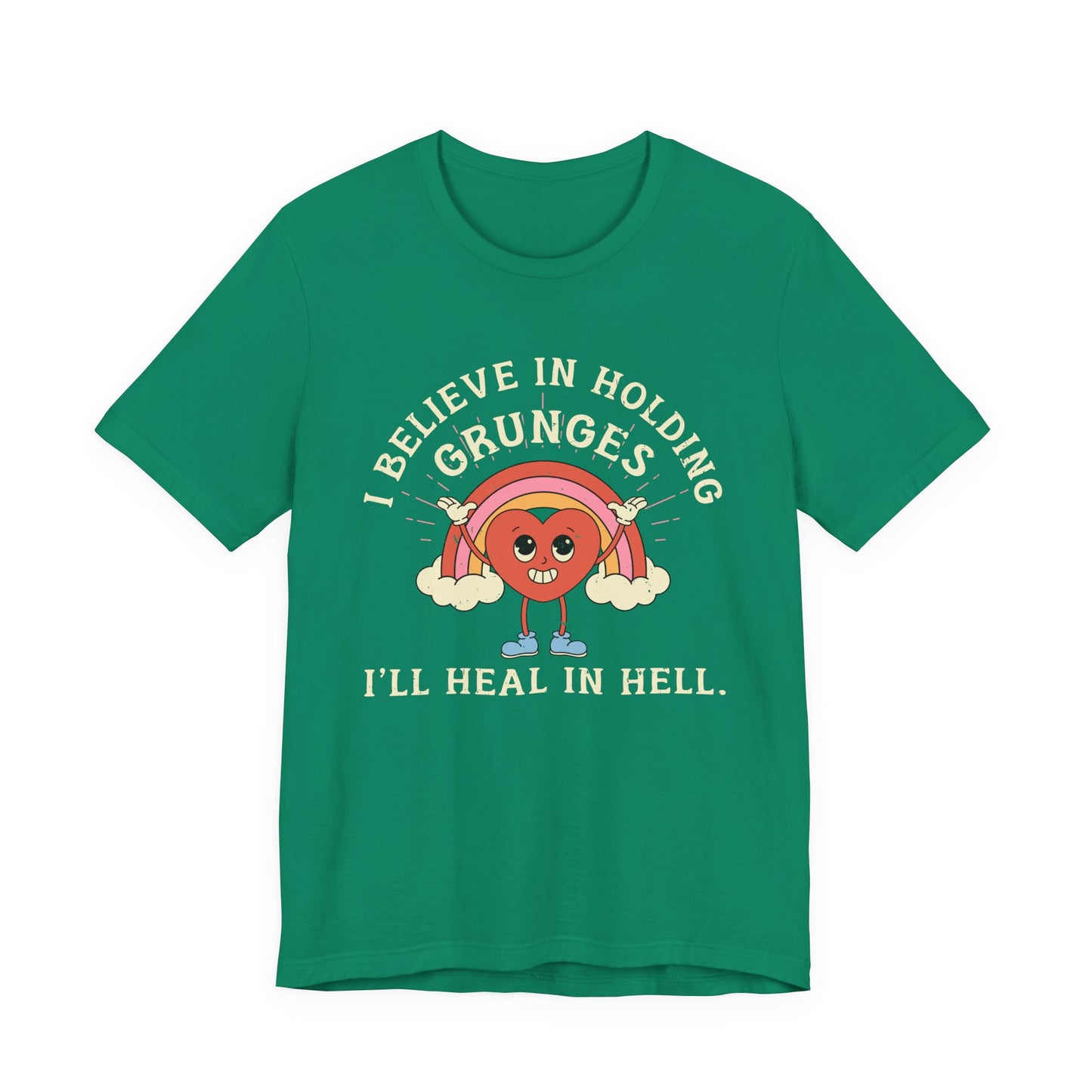 Worried Heart Rainbow T-Shirt – Bold Emotional Graphic Humor Tee