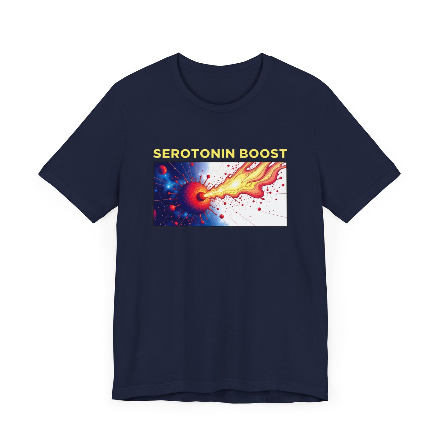 Serotonin Boost Shirt Mental Health Awareness Tee Featuring a Happy Brain and Positive Vibe for Science Lovers and Joy Seekers