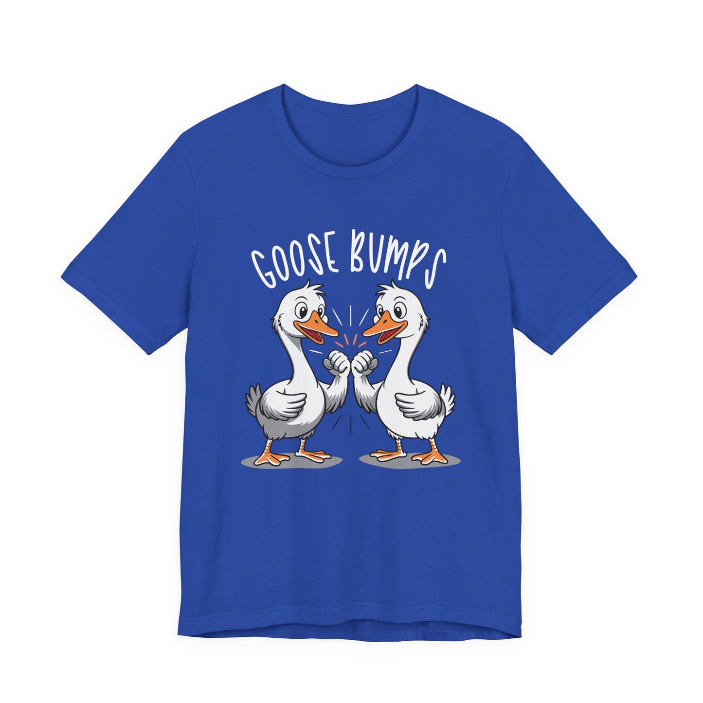 Goose Bumps T-Shirt – Funny Two Geese Fist Bump Cartoon Graphic Tee