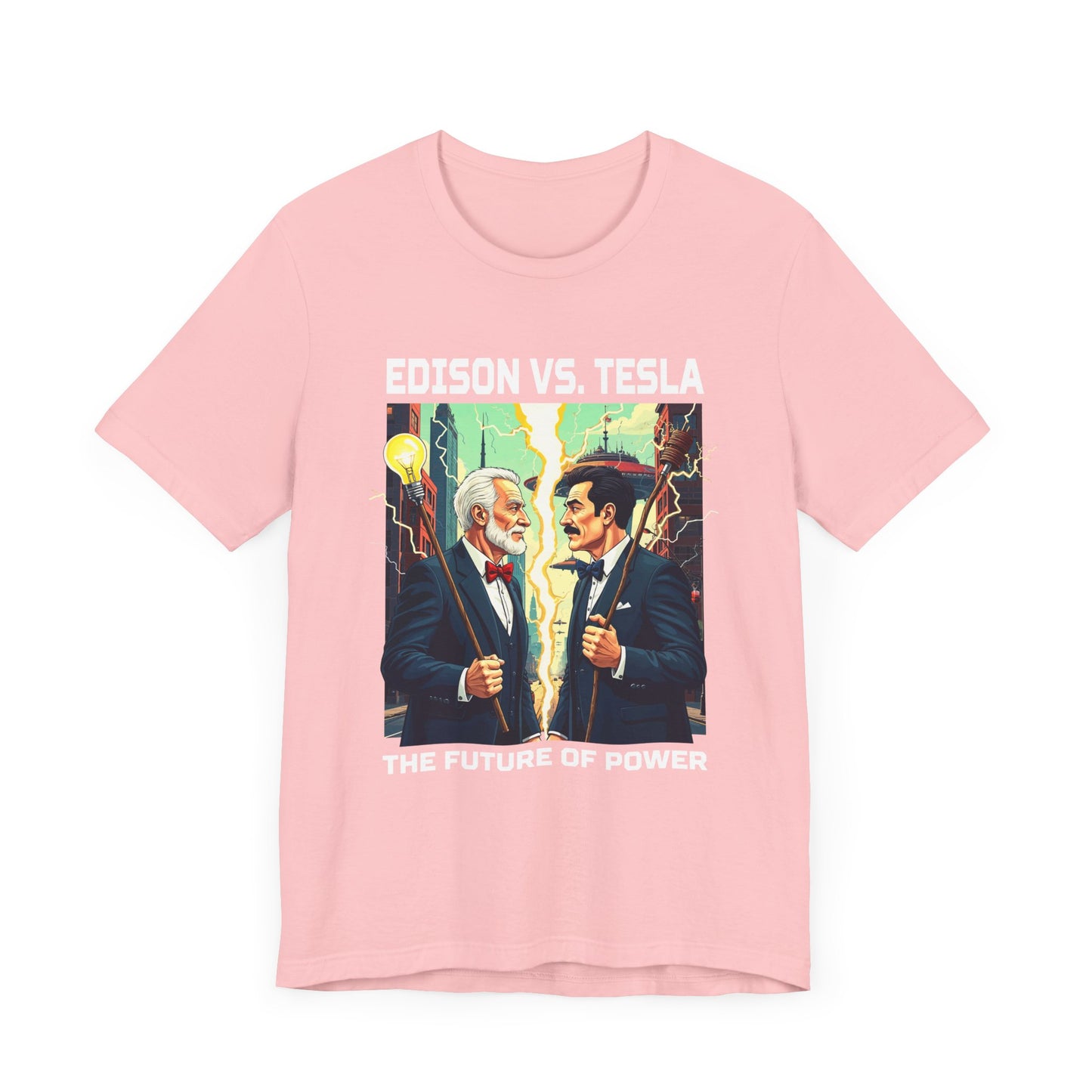 Edison vs Tesla Tee, Inventors Rivalry Shirt, Science History Graphic, Innovation Duel Top, Genius Clash Gift Shirt