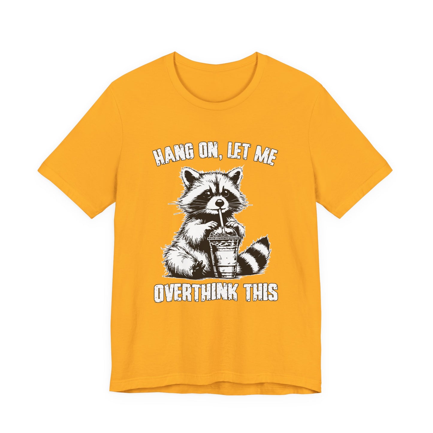 Hang On Let Me Overthink This T-Shirt – Funny Raccoon Overthinking Graphic Tee