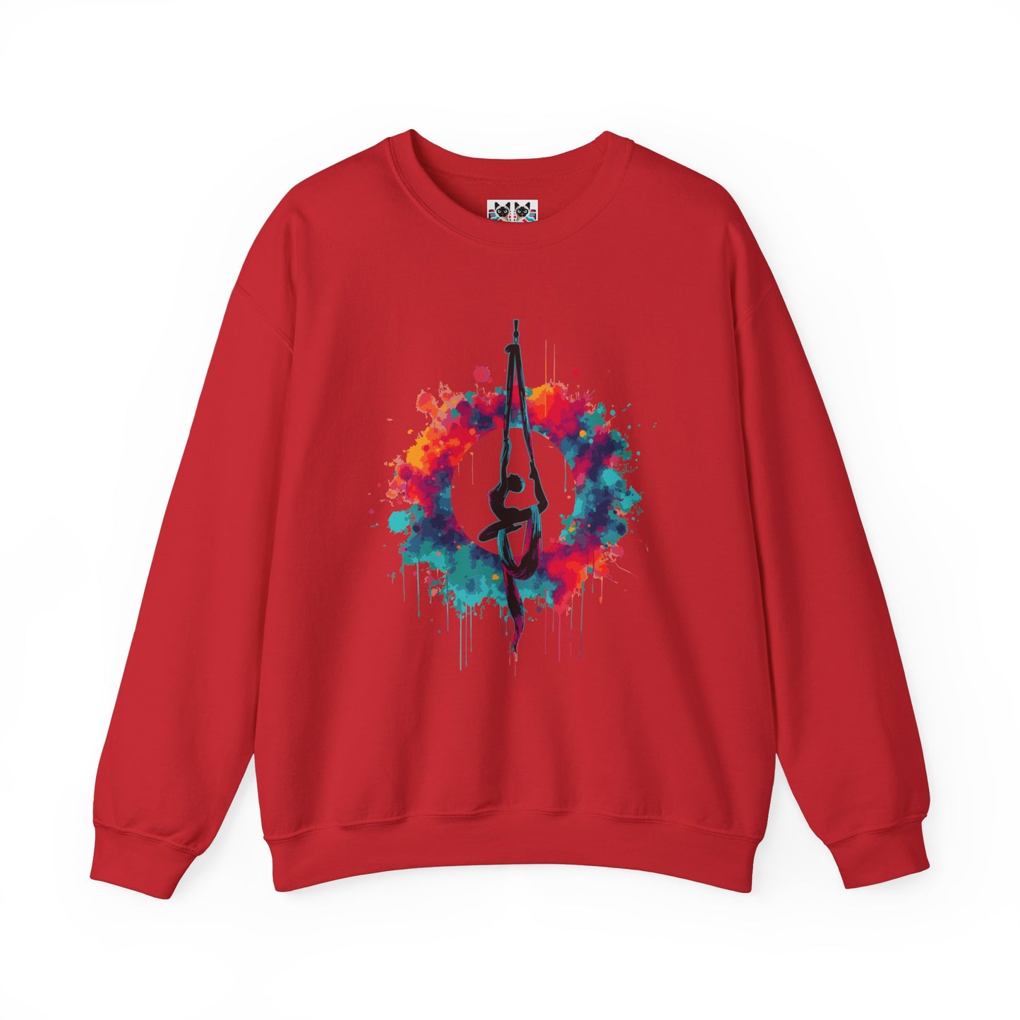 Aerialist Colorsplash - Vibrant Aerial Yoga & Dance Crewneck Sweatshirt