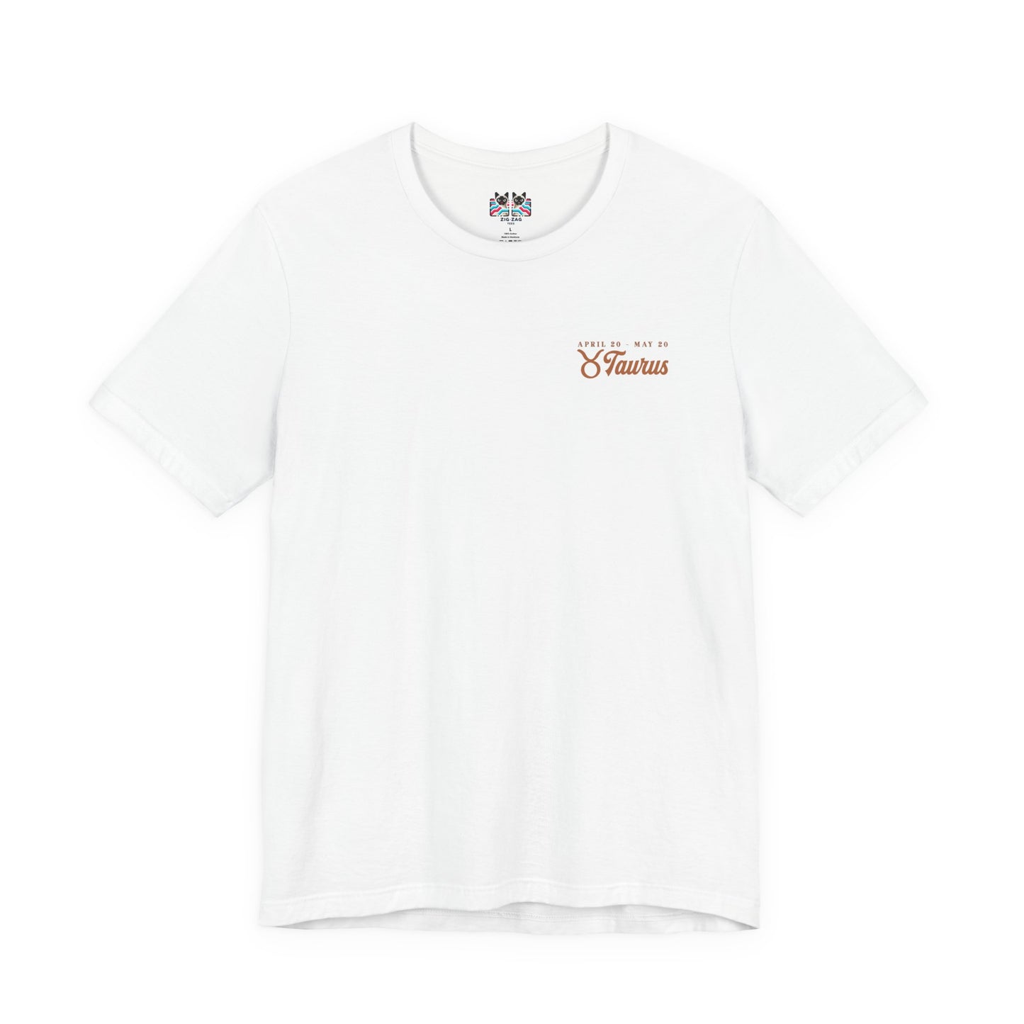 Taurus Zodiac T-Shirt – Patient as the Earth Persistent as the Seasons with astrological wheel
