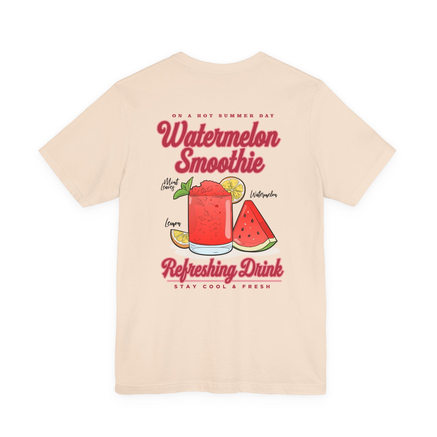 Watermelon Smoothie T-Shirt – Refreshing Summer Drink Graphic