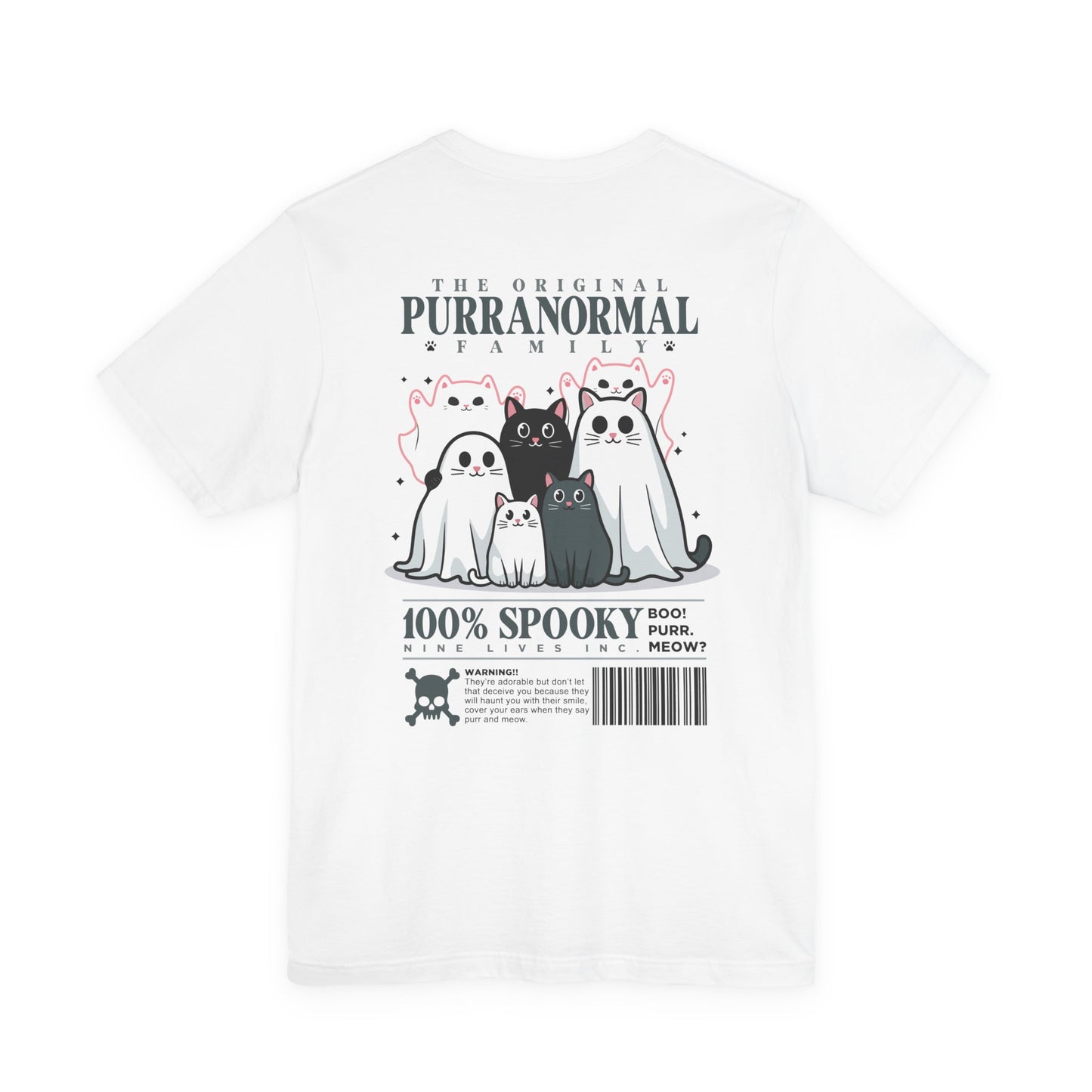 The Purranormal Family T-Shirt – Real and Ghost Cats Spooky Graphic