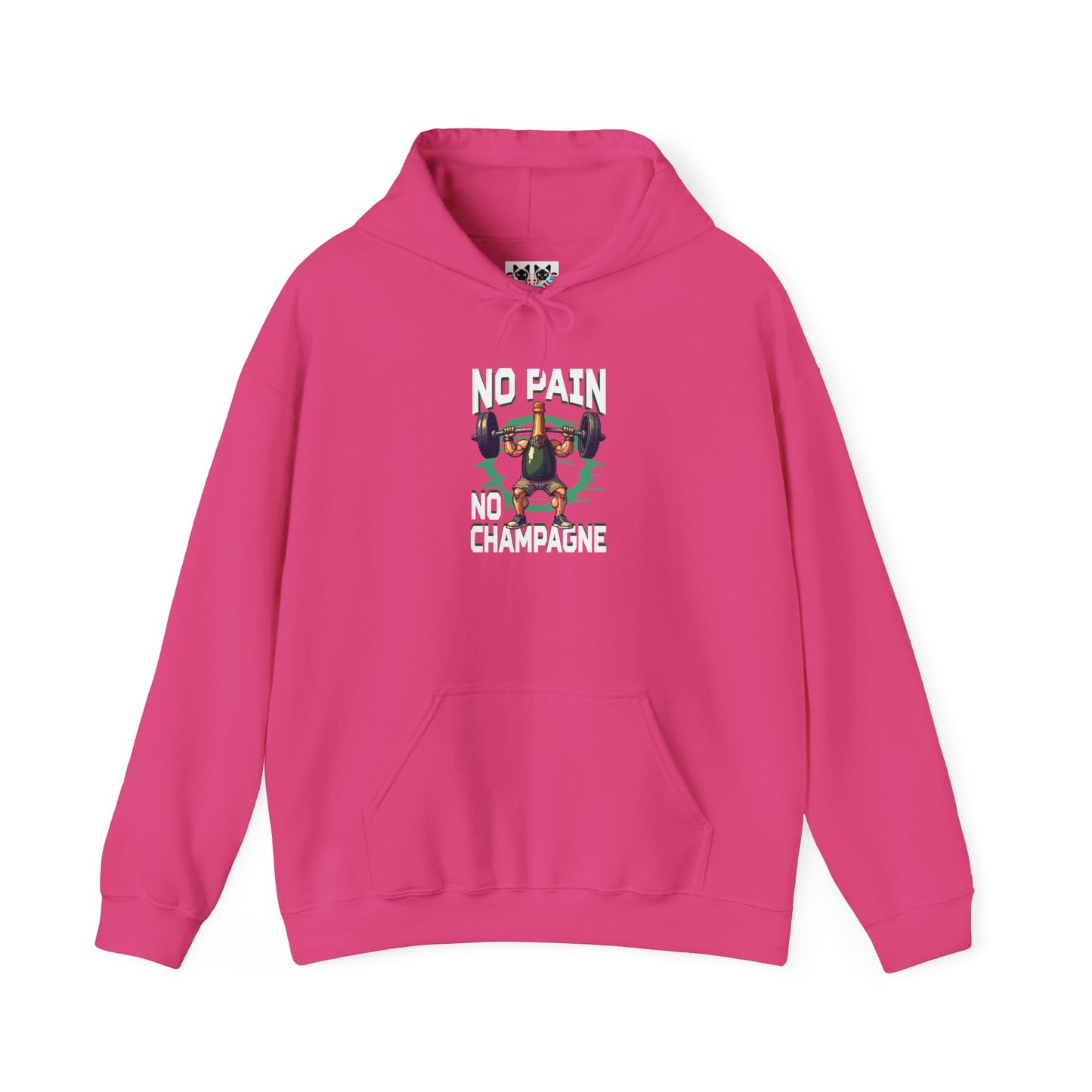 No Pain, No Champagne - Funny Gym & Fitness Hoodie