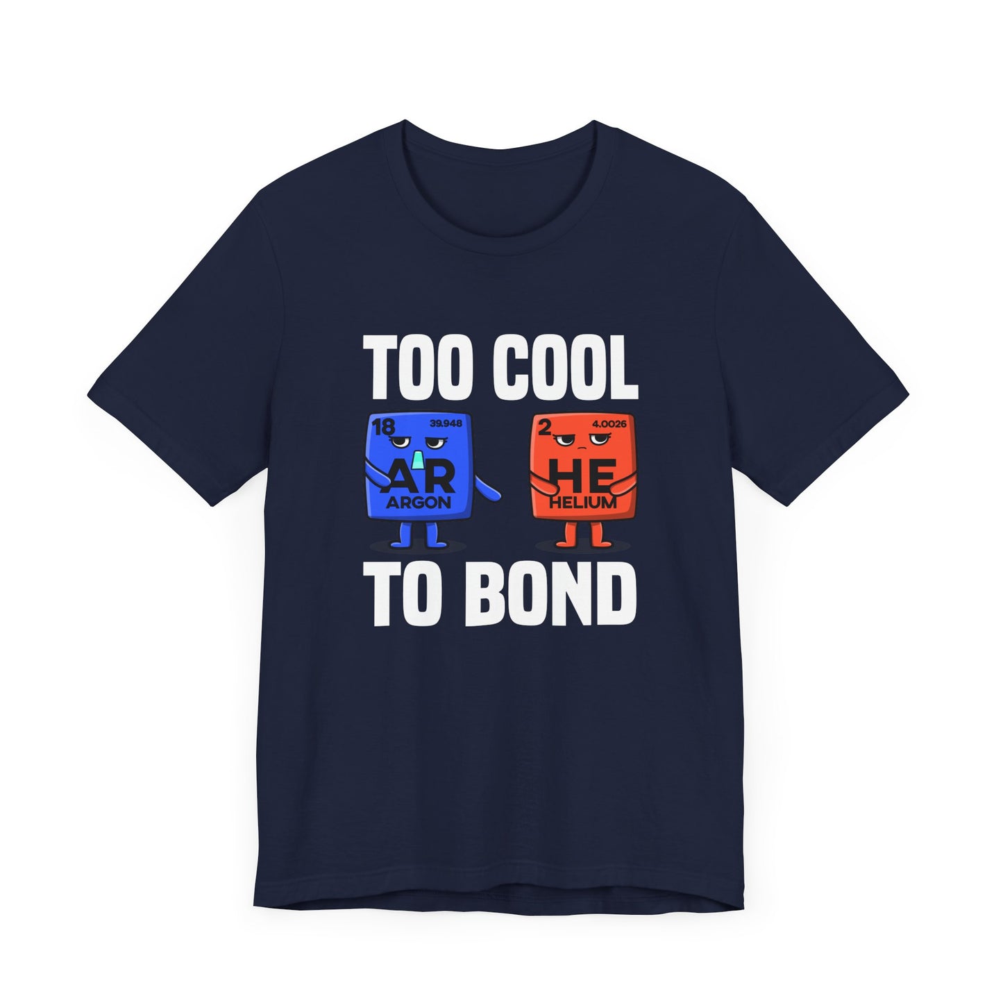Noble Gases Don’t React Tee, Chemistry Joke Shirt, Science Humor Graphic Tee, Periodic Table Funny Top, Geek Gift