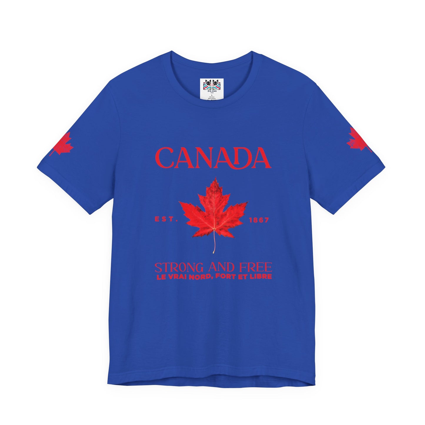 Canada Strong and Free Maple Heritage - Red Print T-Shirt