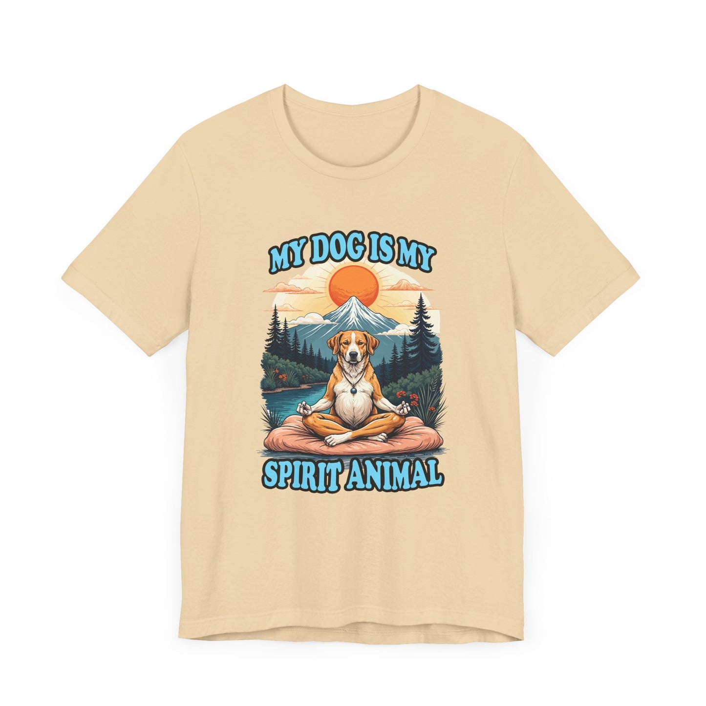 My Dog Is My Spirit Animal T-Shirt – Meditating Dog Nature Graphic Tee