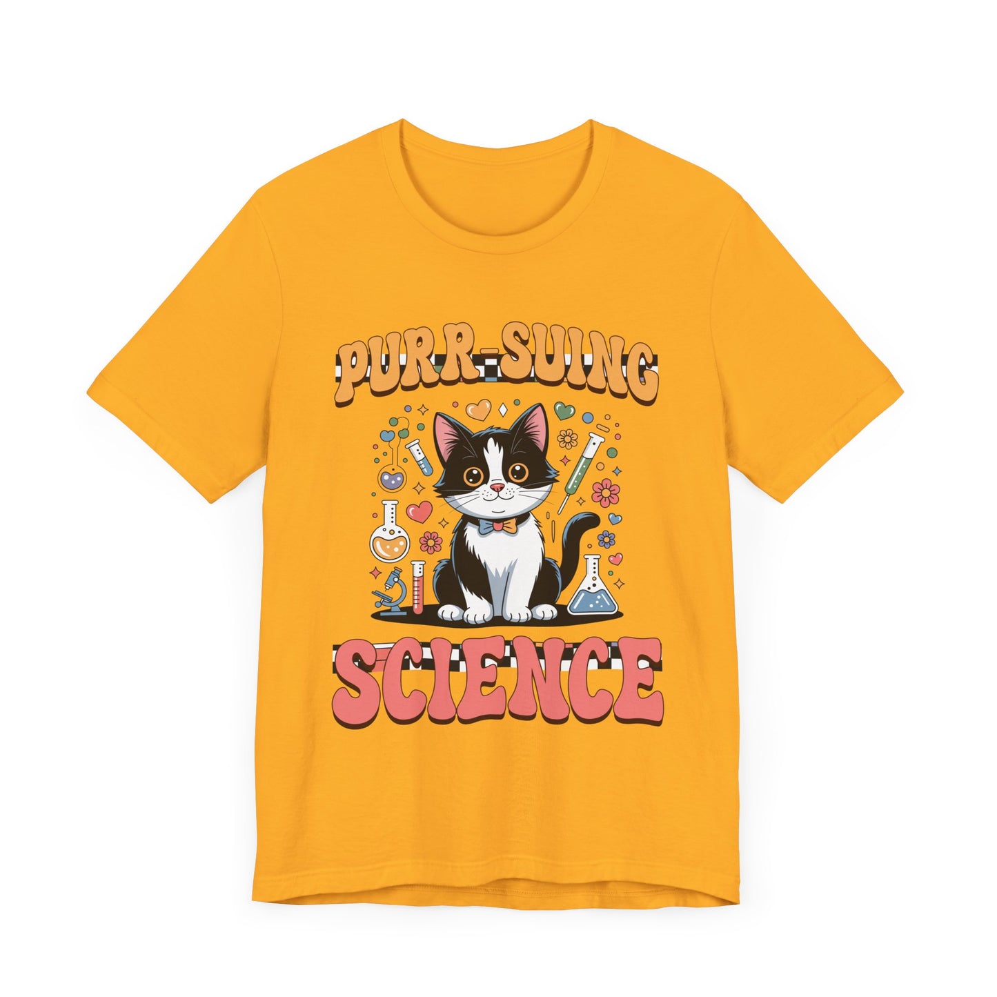 Cat Science T-Shirt – Purr-suing Science Pun for STEM Fans