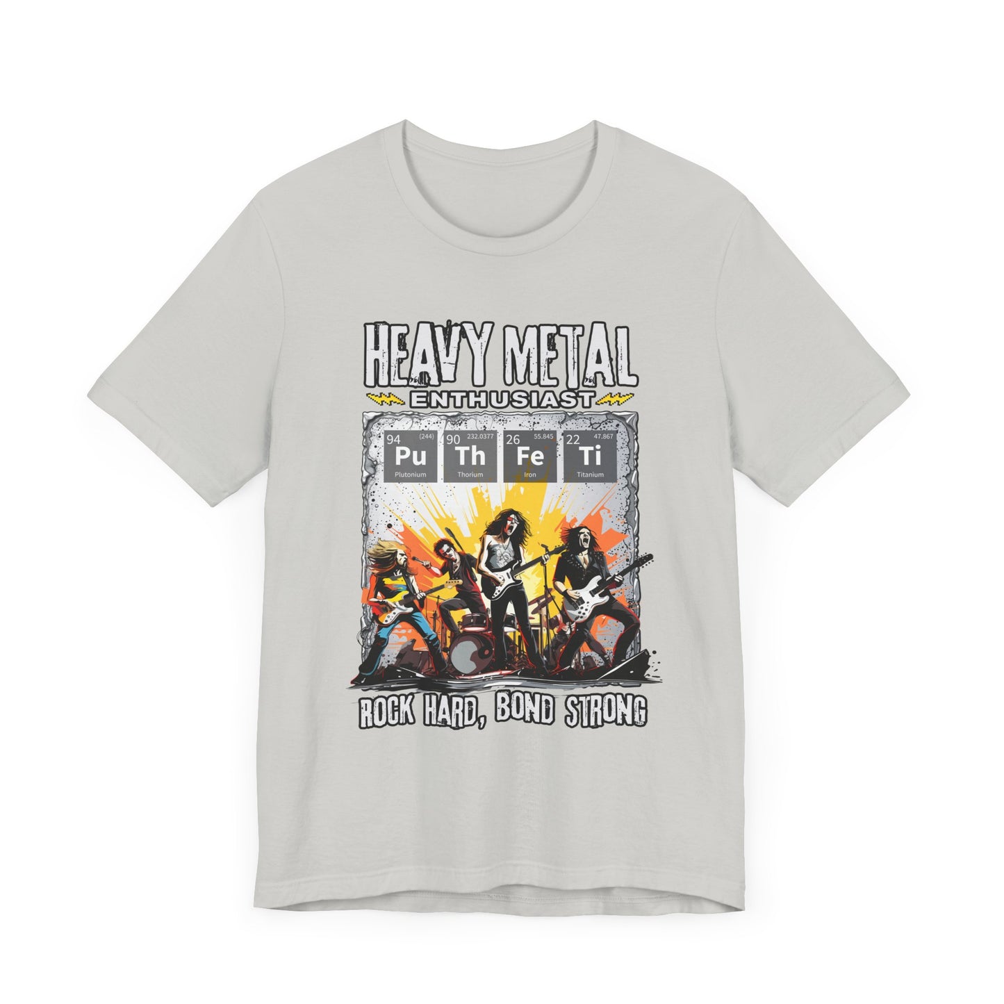 Heavy Metal Enthusiast Tee, Rock Vibes Shirt, Chemistry Pun Top, Science Humor Graphic Tee, Music + Science Gift