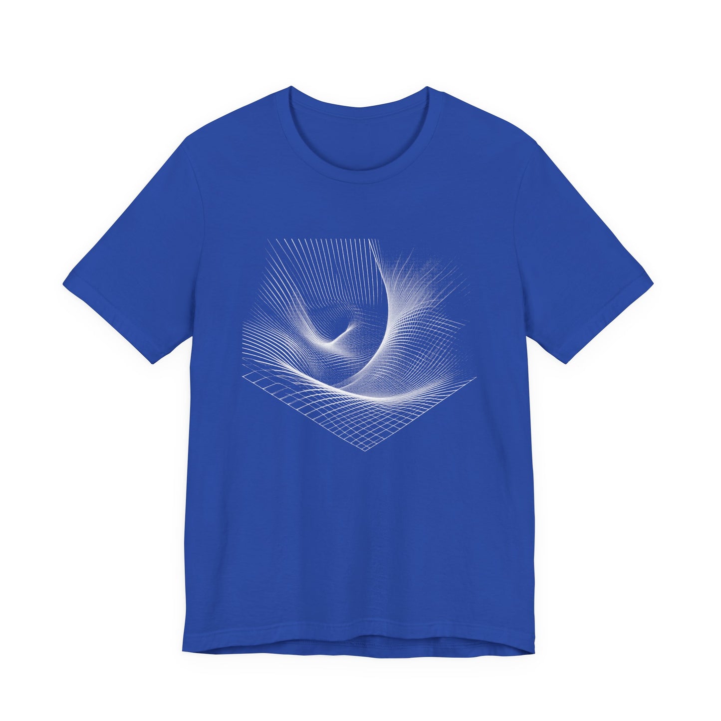 Grid Distortion – Abstract Warped Grid Pattern Graphic T-Shirt