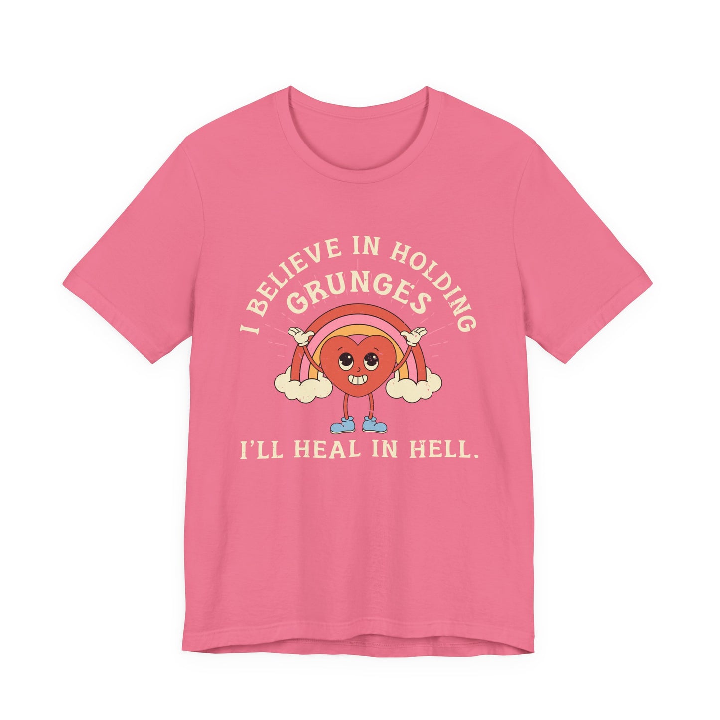 Worried Heart Rainbow T-Shirt – Bold Emotional Graphic Humor Tee