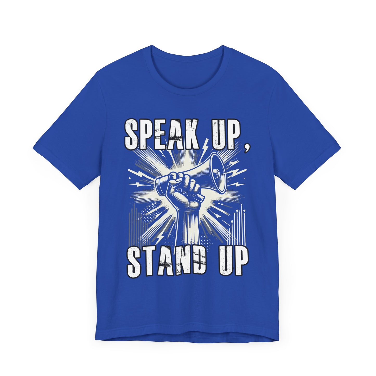 Speak Up, Stand Up | Hand Holding Raised Speaker Graphic T-Shirt