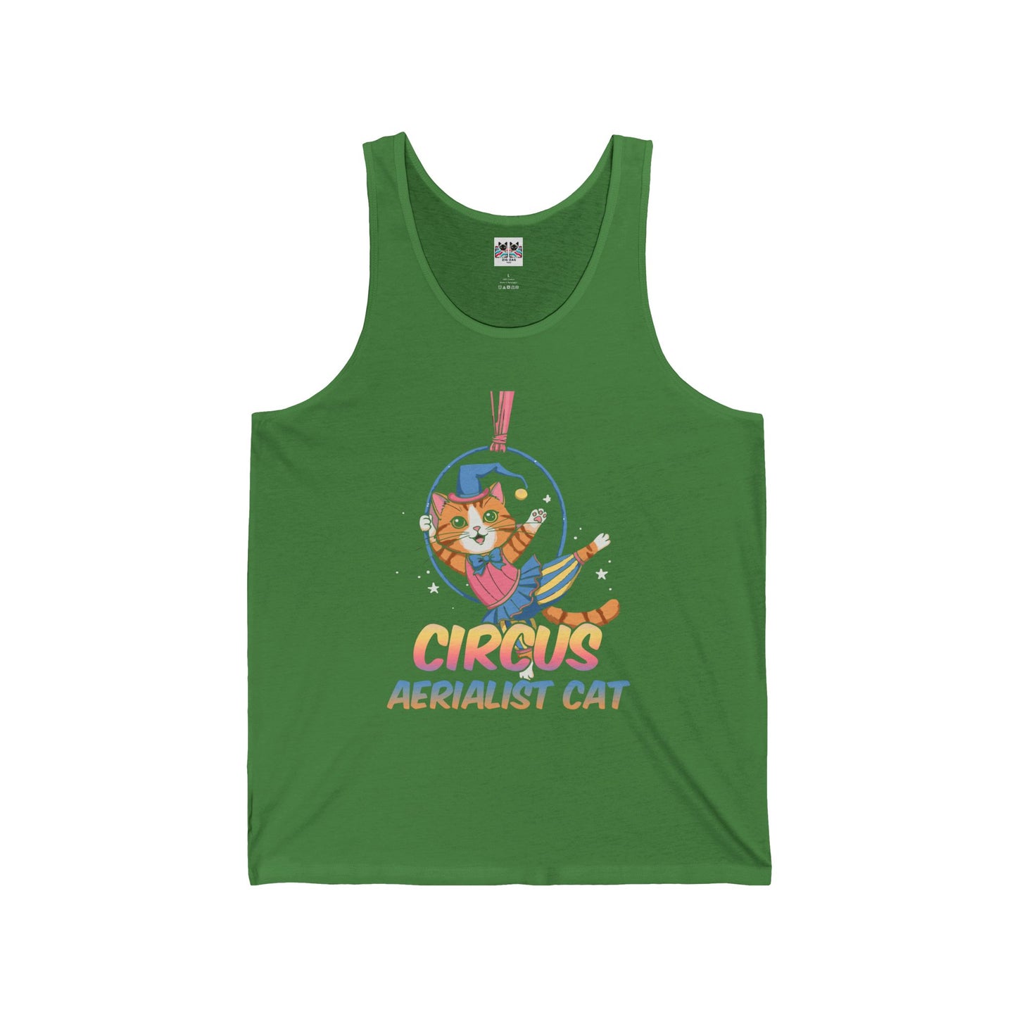 Circus Aerialist Cat - Cute and Funny Performer Tank Top