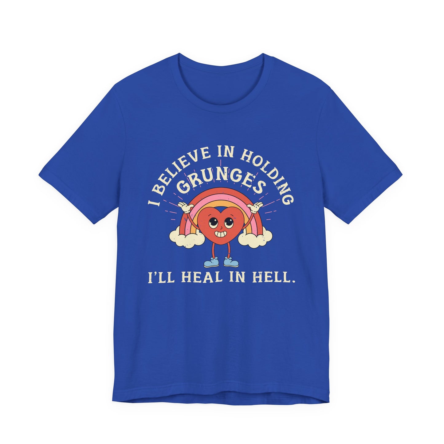 Worried Heart Rainbow T-Shirt – Bold Emotional Graphic Humor Tee