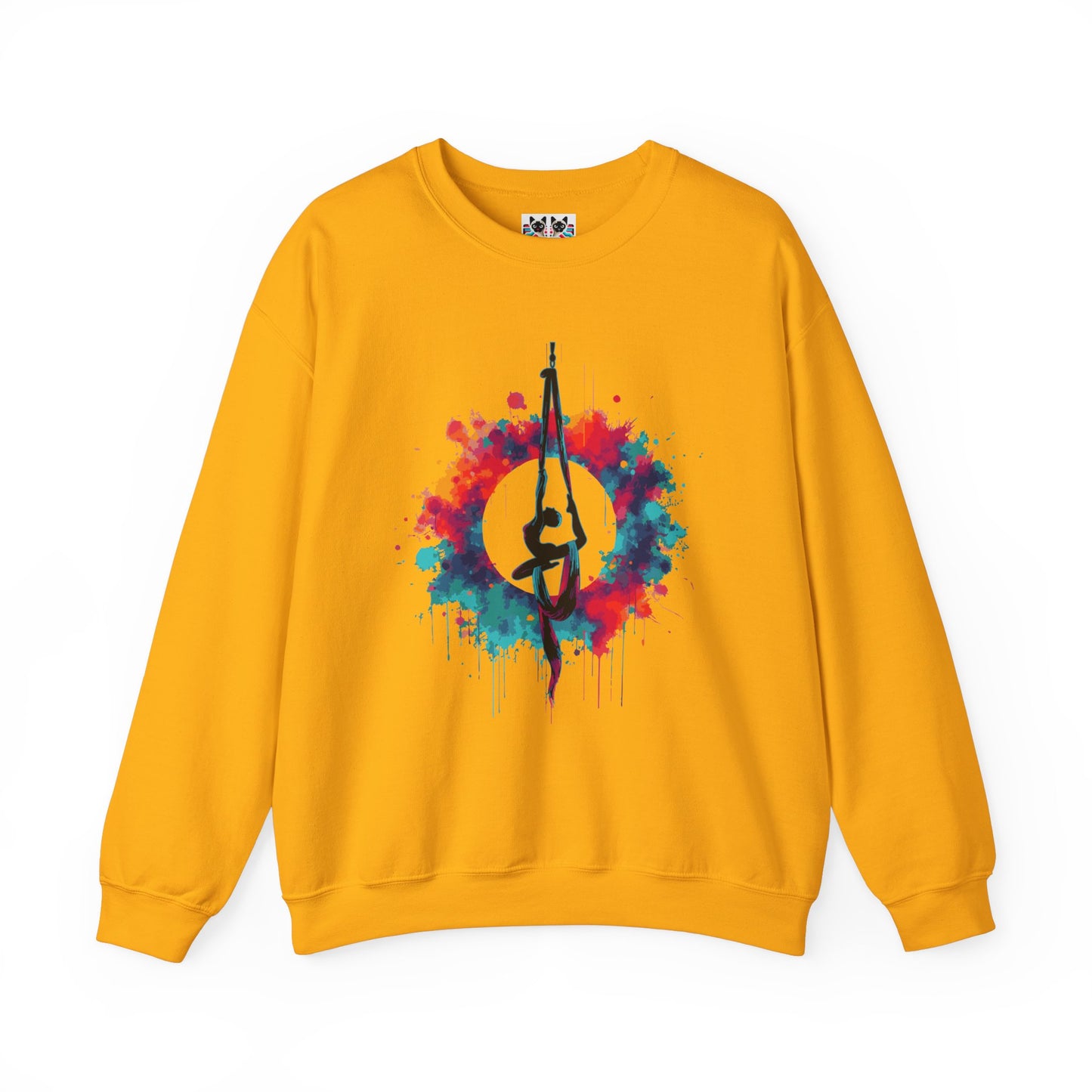 Aerialist Colorsplash - Vibrant Aerial Yoga & Dance Crewneck Sweatshirt