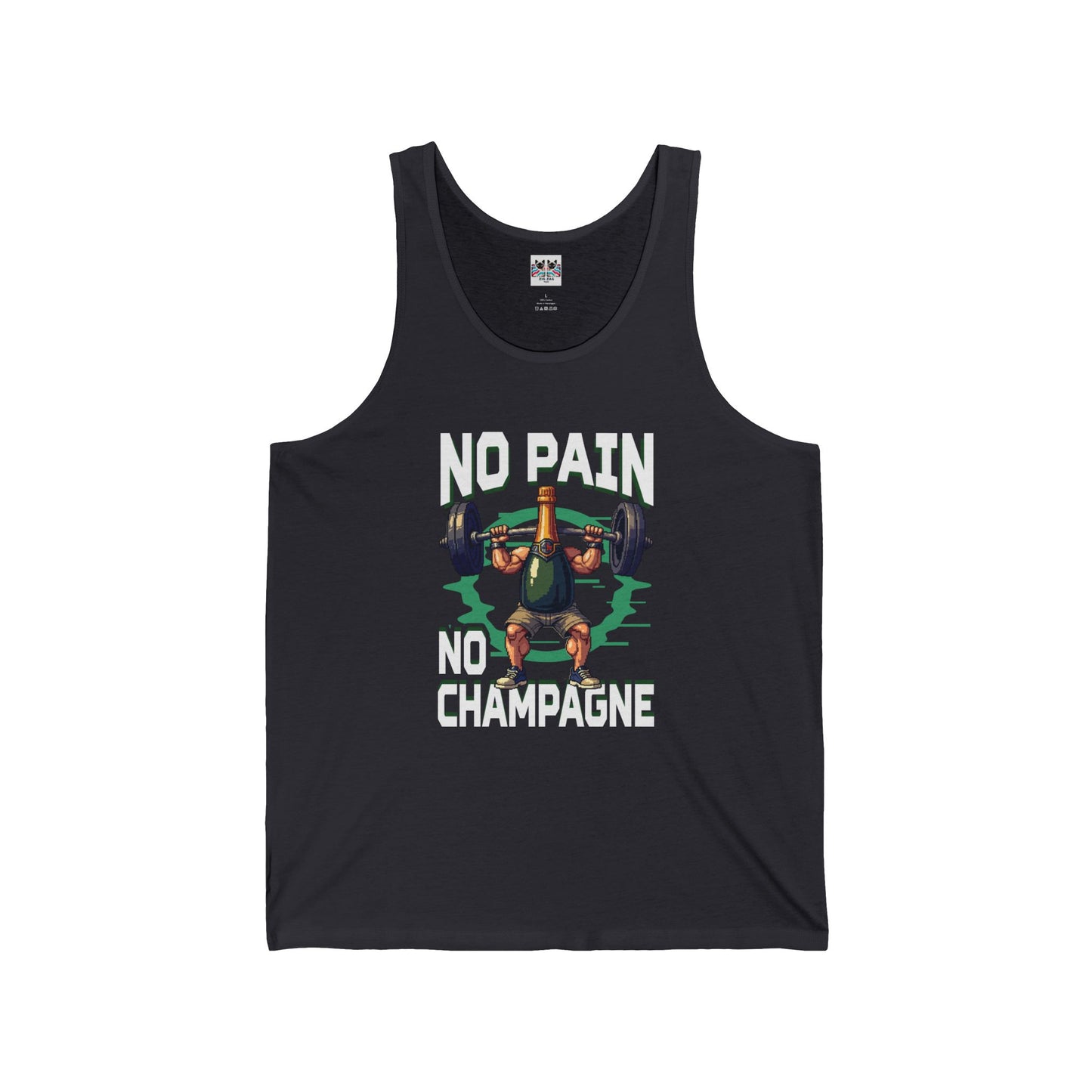 No Pain, No Champagne - Funny Gym & Fitness Tank Top