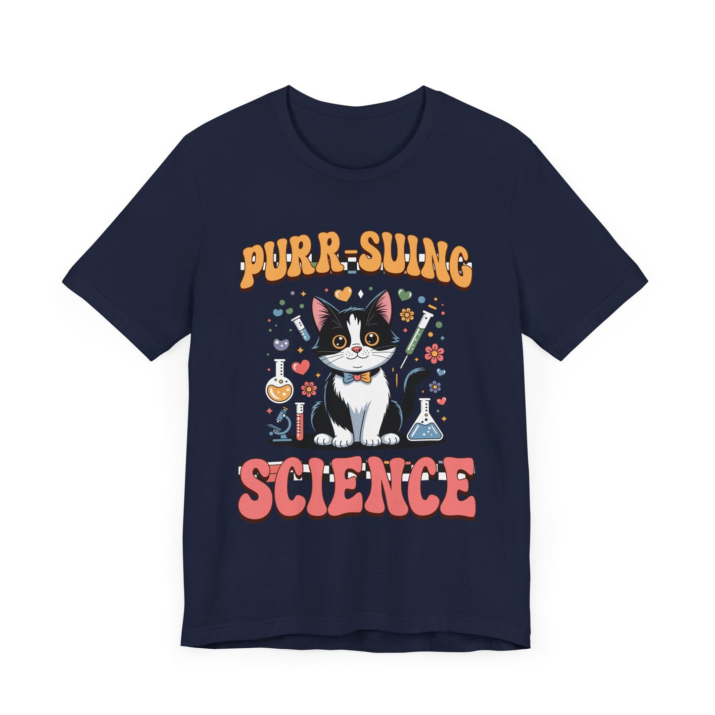 Cat Science T-Shirt – Purr-suing Science Pun for STEM Fans