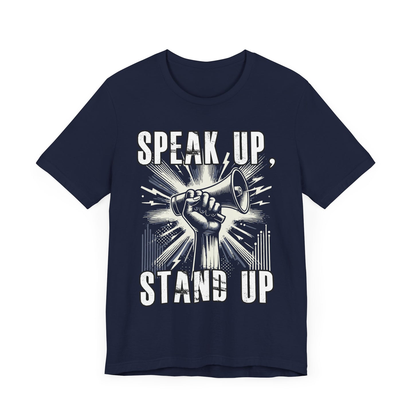 Speak Up, Stand Up | Hand Holding Raised Speaker Graphic T-Shirt