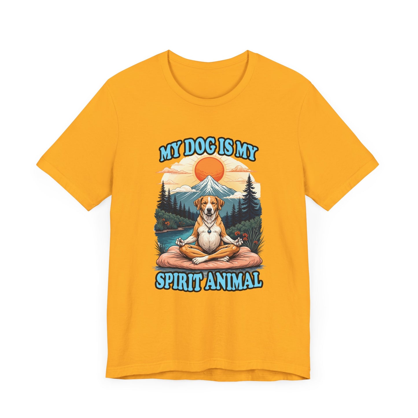 My Dog Is My Spirit Animal T-Shirt – Meditating Dog Nature Graphic Tee