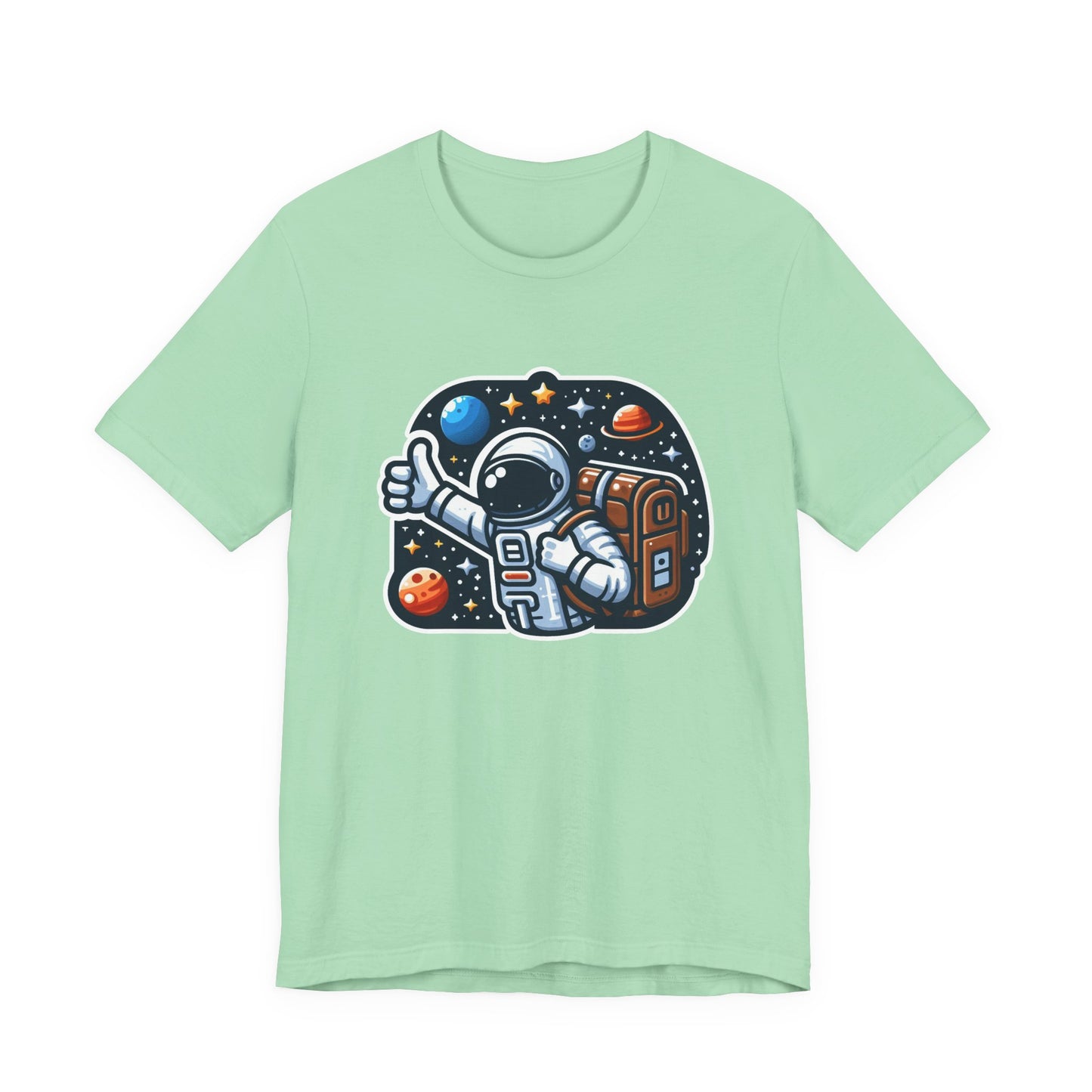 Astronaut Galaxy Hitchhiker T-Shirt – Cosmic Adventure in Space