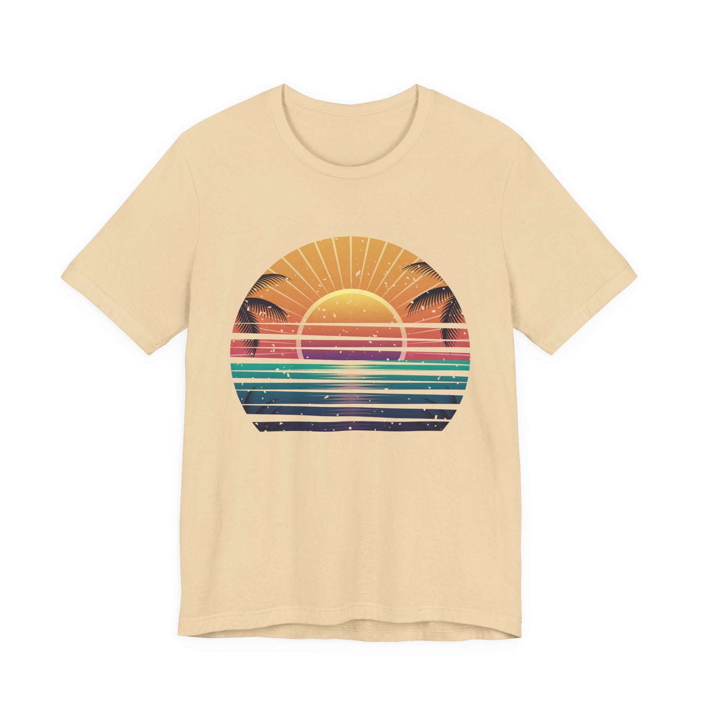 Sun Kissed & Ocean Blissed – Beach Sunset with Palm Trees Graphic T-Shirt