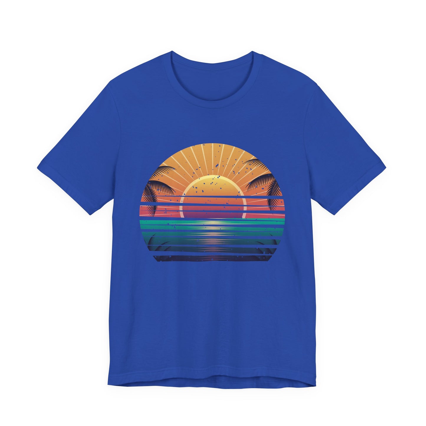 Sun Kissed & Ocean Blissed – Beach Sunset with Palm Trees Graphic T-Shirt