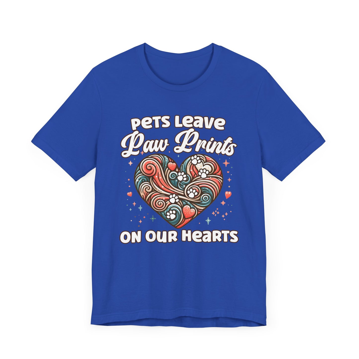 Pets Leave Paw Prints on Our Hearts | Abstract Heart Graphic T-Shirt
